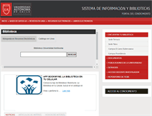 Tablet Screenshot of biblioteca.uautonoma.cl
